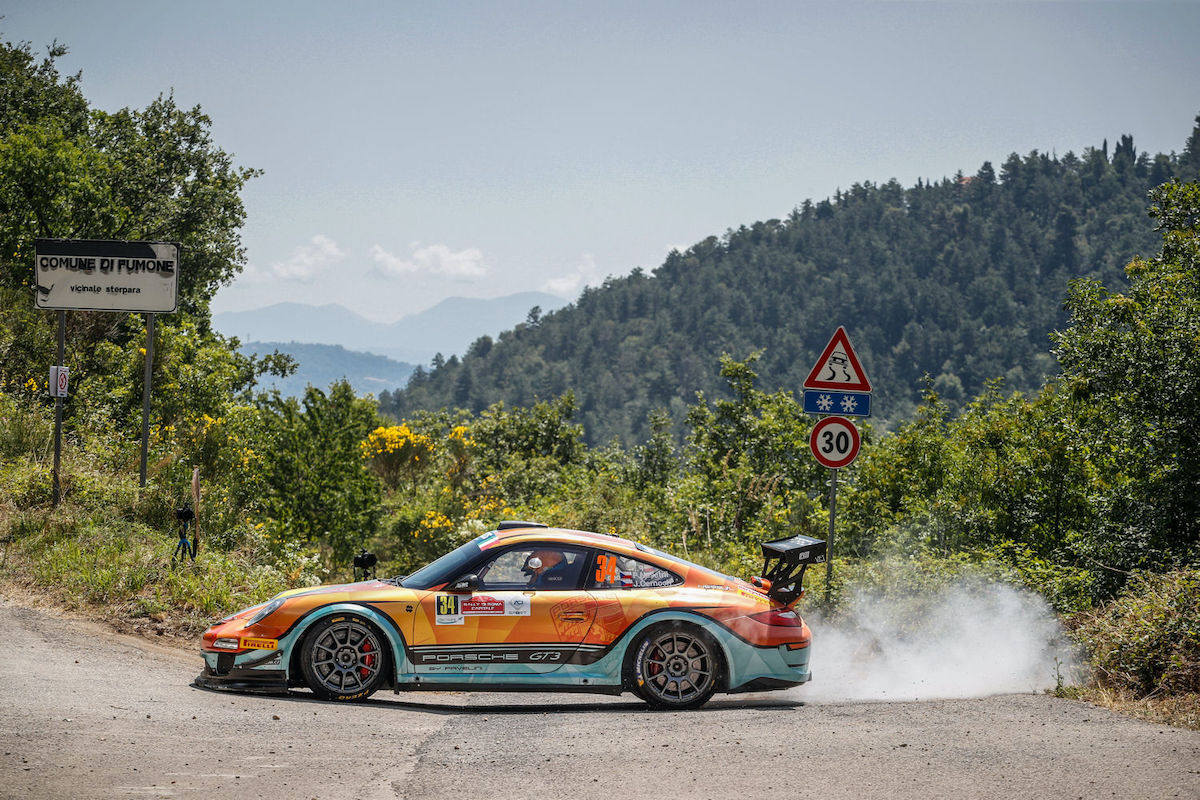 34 NESETRIL Petr (CZE), CERNOCH Jiri (CZE), Team Petr Nesetril,  Porsche 997 GT3 , action    during the 2020 Rally di Roma Capitale, 1st round of the 2020 FIA European Rally Championship, from July 24 to 26, 2020 in Rome, Italy - Photo Frédéric Le Floc'h / DPPI